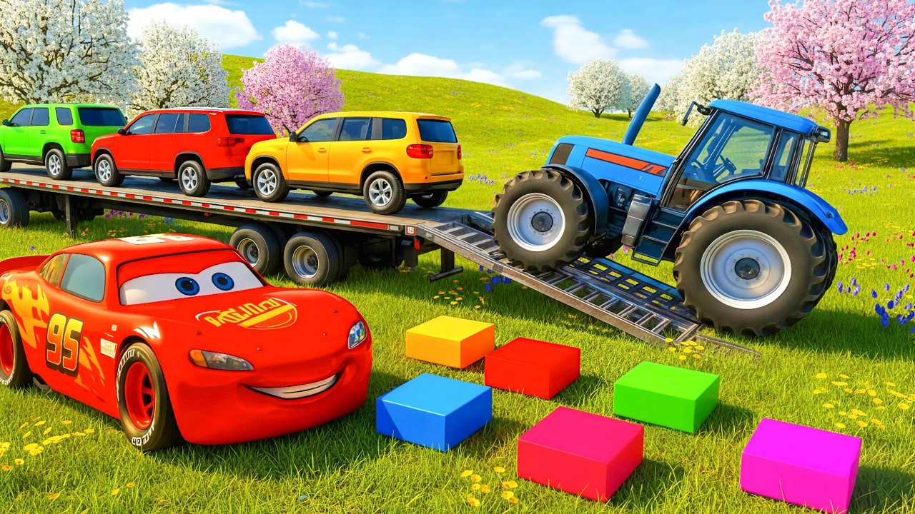 🔴LIVE |Calm Spring BeamNG.drive Transporting Cars And Tractors Autumn Jazz Coffee Experience #962