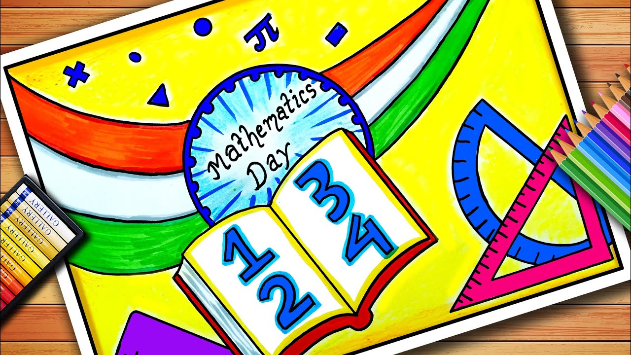National Mathematics Day Drawing | Front Page Design of Mathematics | Maths Front Page Design