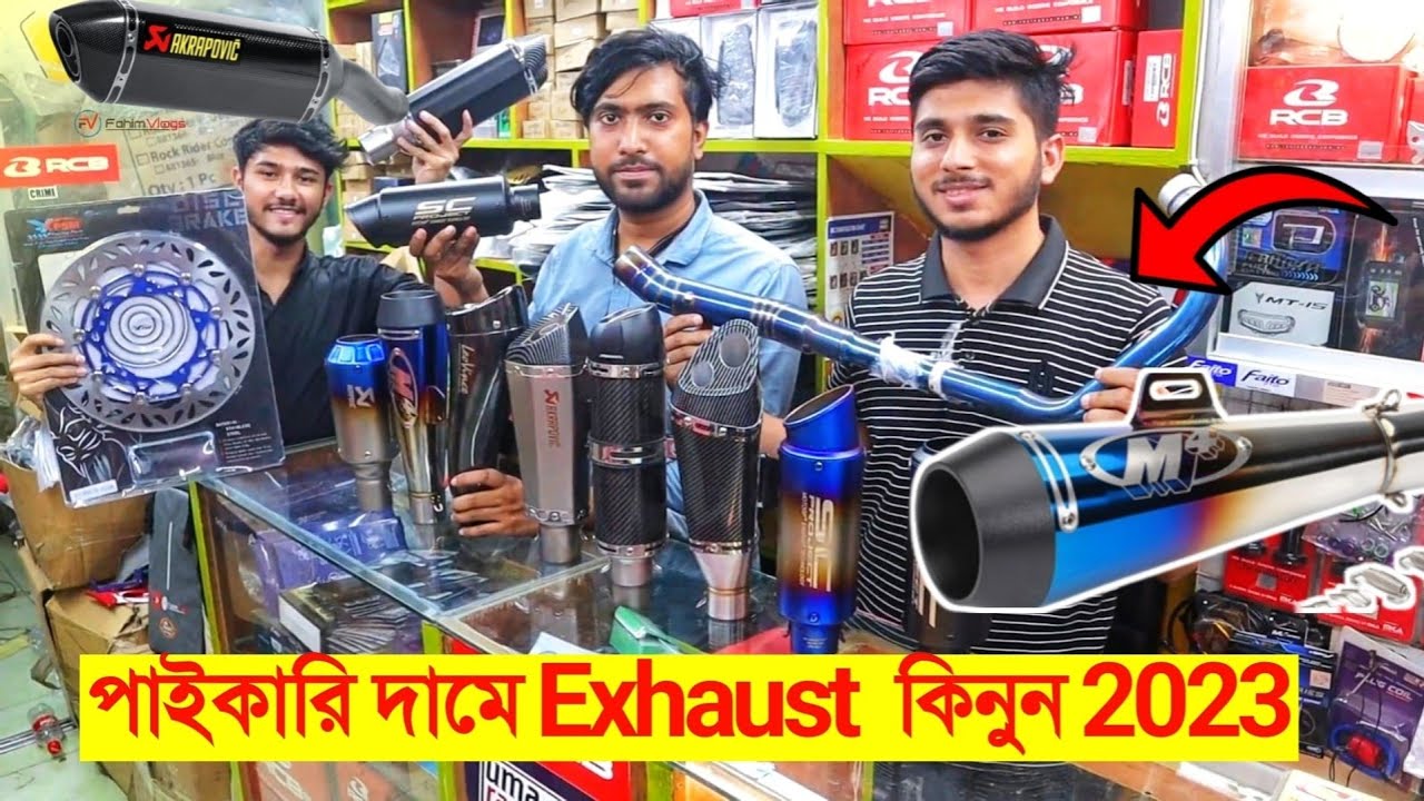 Motorcycle exhaust price in bangladesh 2023 🔥 SCProject/Akroprovic/Leovince/M4 ||  FahimVlogs