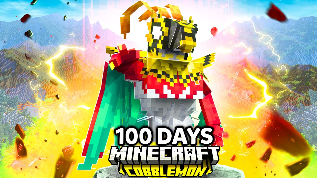 I Spent 100 Days in CUSTOM MEGA Pok&eacute;mon Minecraft VS. my Rival! (Duos Cobblemon)