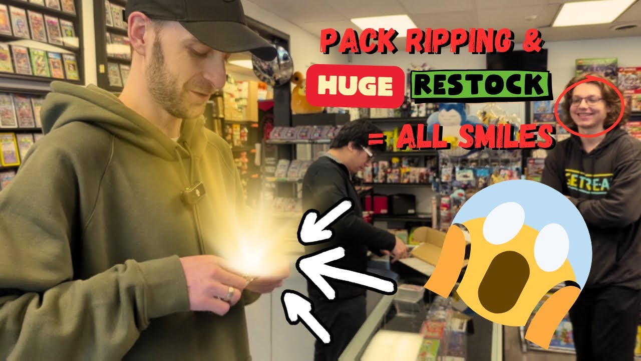 HUGE Restock Day & Ripping Packs In Store! | Everything J&J Vlog #pokemoncards