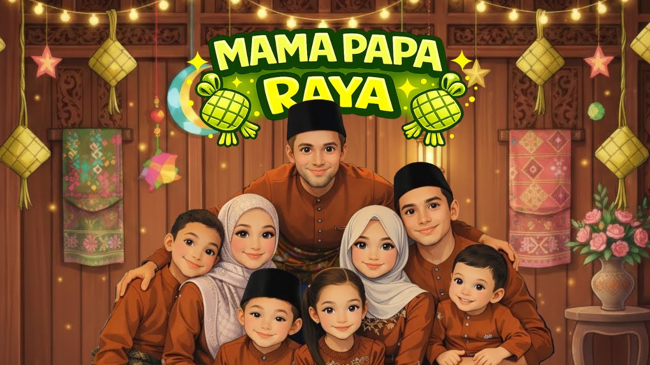 Dato’ Sri Aliff Syukri, Datin Sri Nur Shahida, Qadejah El Zahra & Ammar Ahyan - Mama Papa Raya (MV)