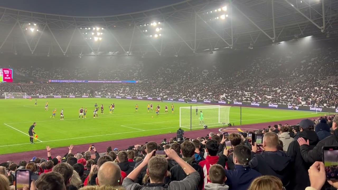 James Ward Prowse penalty v West Ham at The London Stadium - 26th Dec 2021