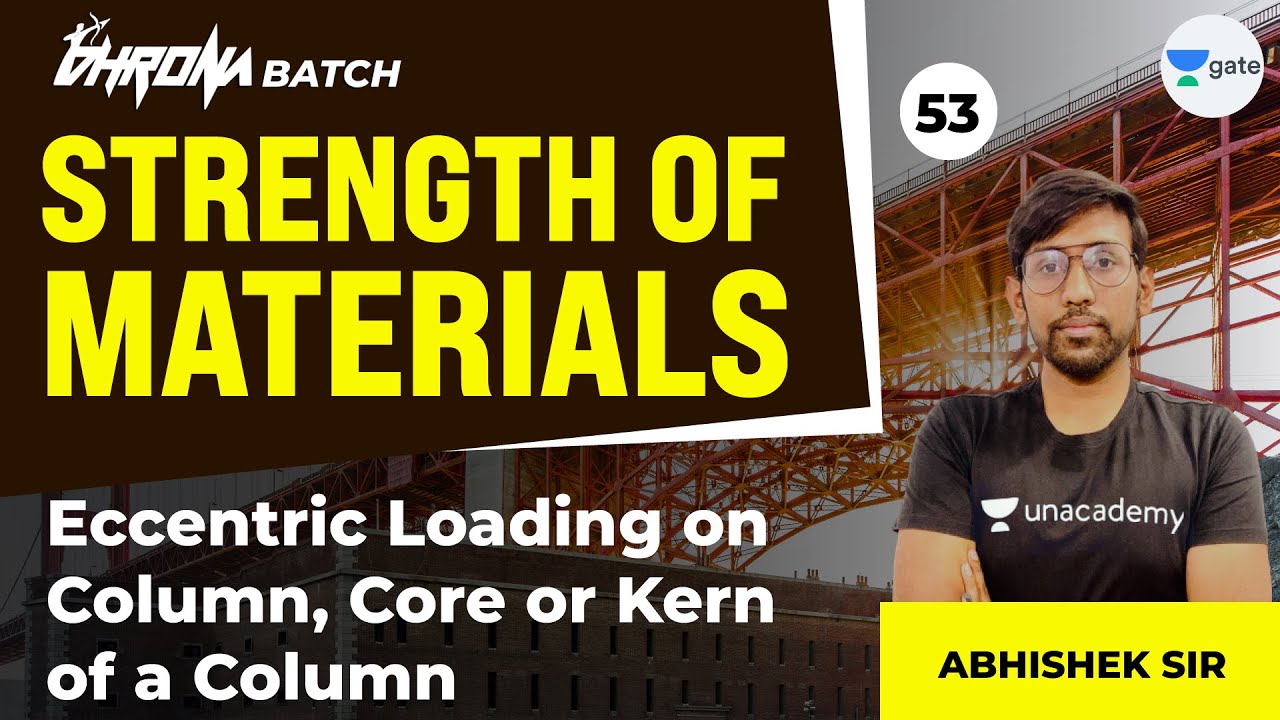 Eccentric Loading on column, core or kern of a column | L : 53 | SOM | GATE 2022 | Civil Engineering