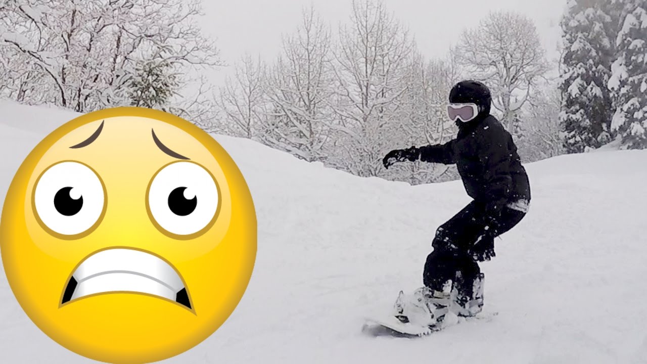 KIDS FIRST TIME SNOWBOARDING!  HE WANTS TO GO FAST!