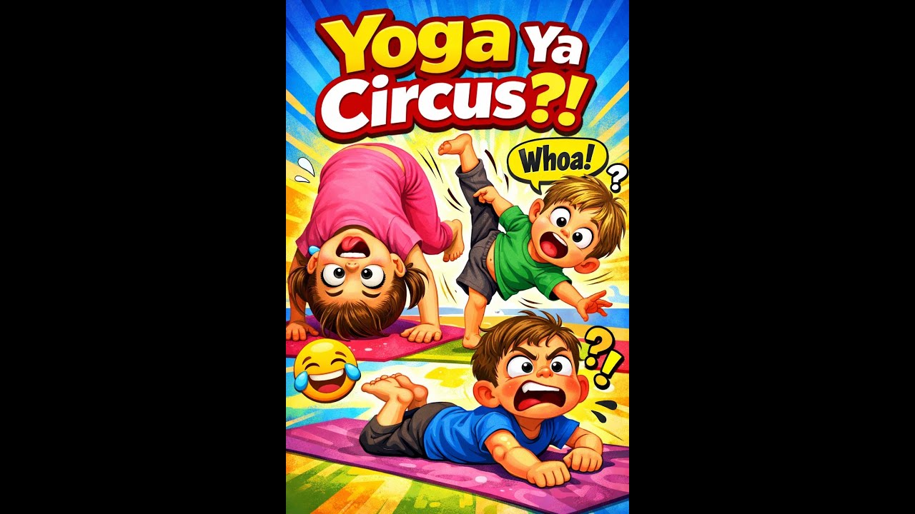 When Kids Try Yoga 😆.    Mini Yogis in Action 🥰