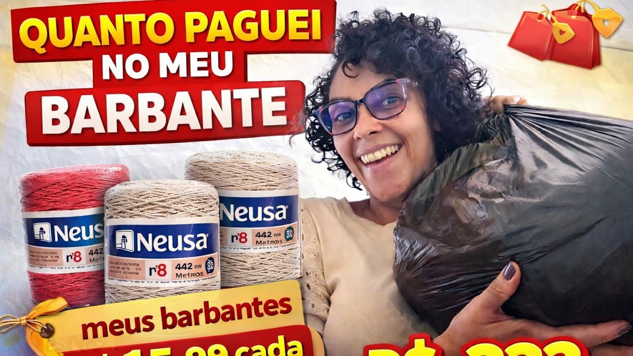 🎯COMPRINHAS!!! QUANTO PAGUEI NOS MEUS BARBANTES!!    #croche #comprinhas #barbantes 