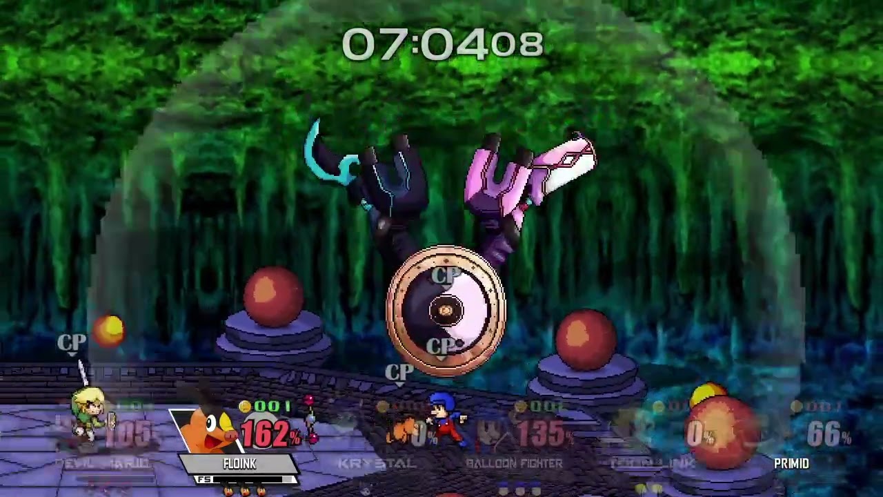 SSBC v0.9.5: Devil Mario vs Floink vs Krystal vs Balloon Fighter vs Toon Link vs Primid