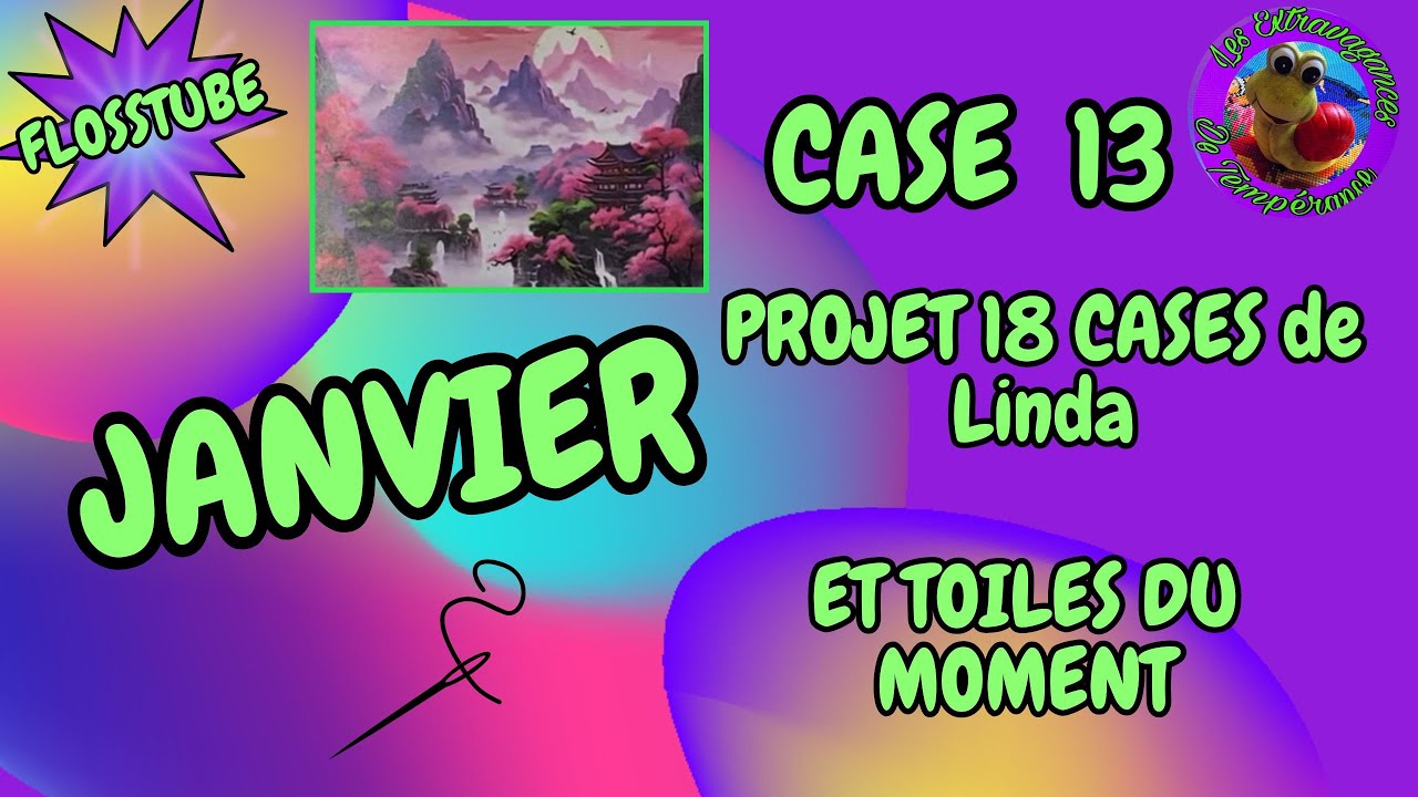 18.01.26 CASE 13 / PROJET 18 CASES de LINDA et mes avancées #pointdecroix de JANVIER
