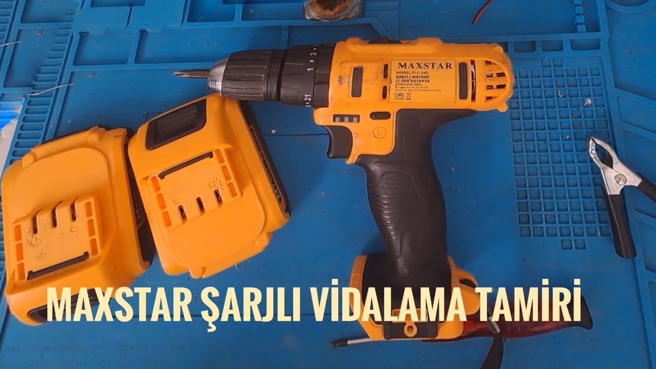 Çin Malı Maxstar Şarjlı Vidalama Tamiri / Tetiğe Basınca Sadece Işık Yanıyor / Şarjlı Çalışmıyor
