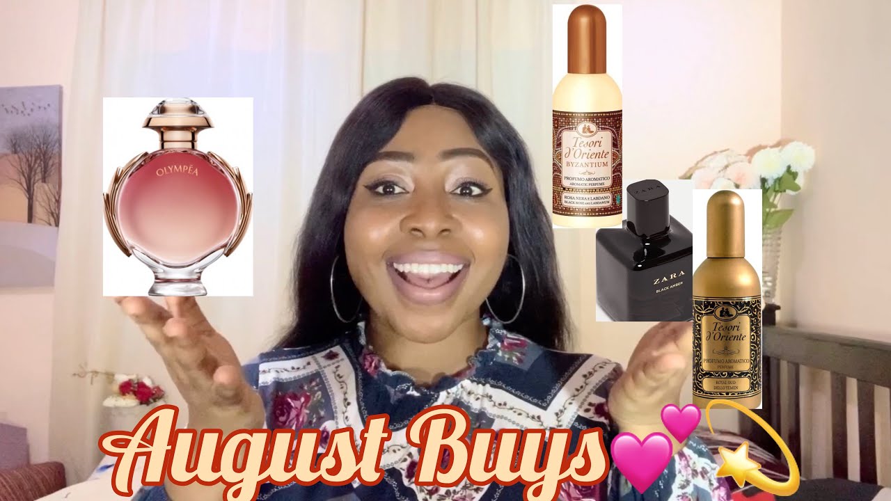 August Purchases/ Perfume Haul 💕 Olympea Legend, Black Amber, Tesori, etc