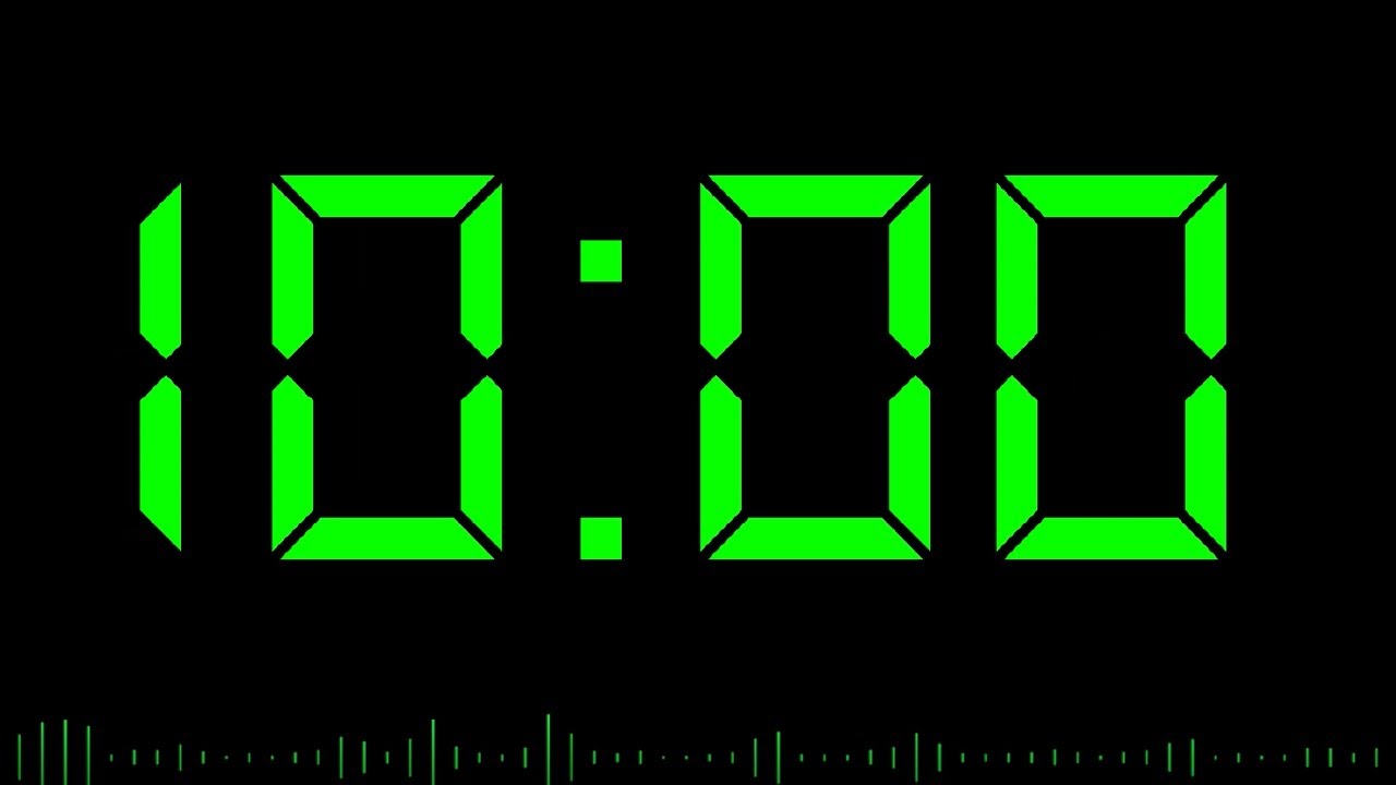 10 minute timer with electronic music
