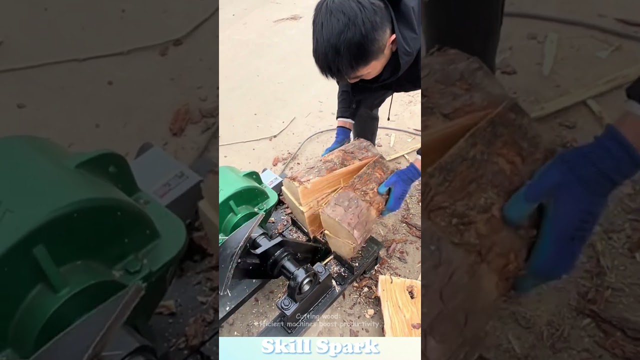 Cutting wood: efficient machines boost productivity. #machine #wood