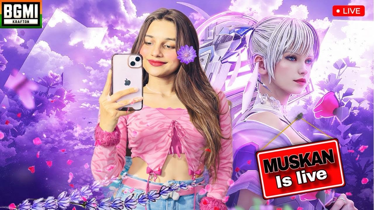 BGMI RUSH GAMEPLAY| JOIN W TEAMCODES🥰 |MUSKAN IS LIVE😍|FACECAM❤️| #bgmi #shortsfeed #girlgamer