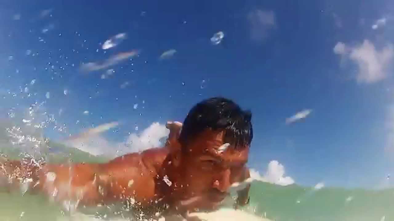 Surfing PR GoPro on Wavestrom Surfboard 1/11/2015