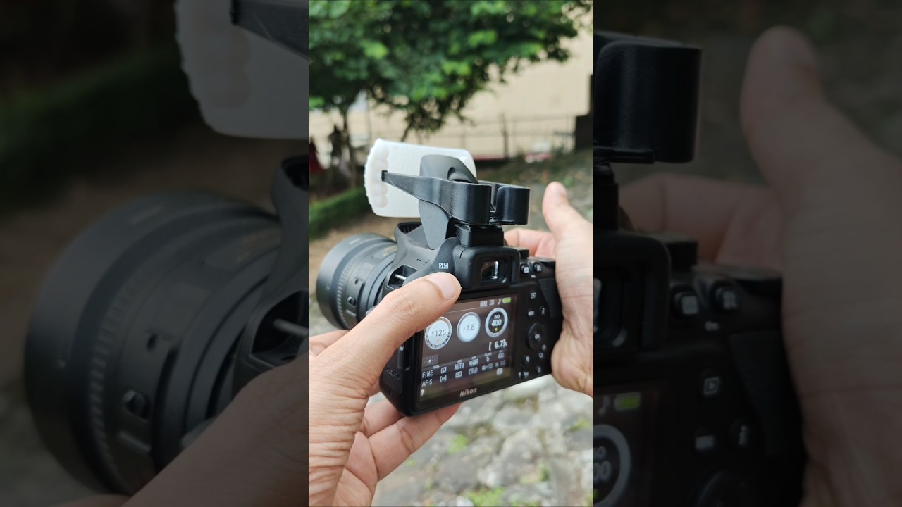 flash diffuser on dslr camera flash #shorts