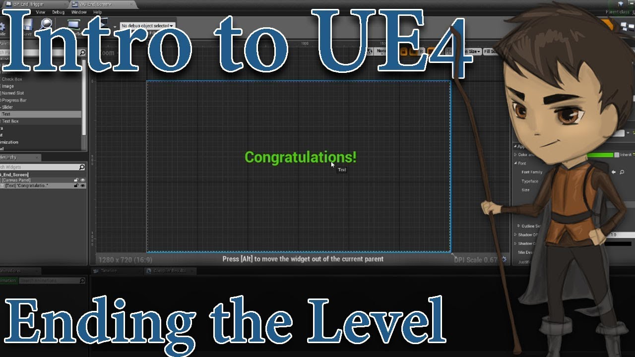 Intro to Unreal Engine 4 - Part 5 - Ending the Level