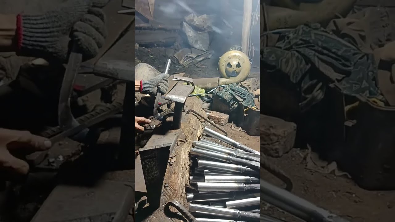 Menyetel pisau sadap karet🔪 #shorts​ #Blacksmithing​  #Metalworking​ #Handmade​ #Ironwork​