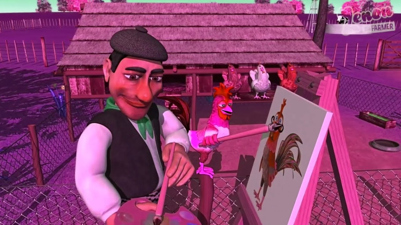 Rooster making fun of the Portrait//Sponsored by Gamavision Csupo effects