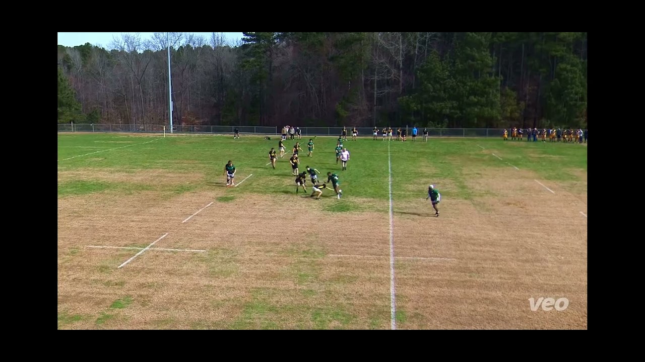 App State Rugby player Iron Man (Parks) makes 4 tackles in 1minute and 30seconds (including these 2)