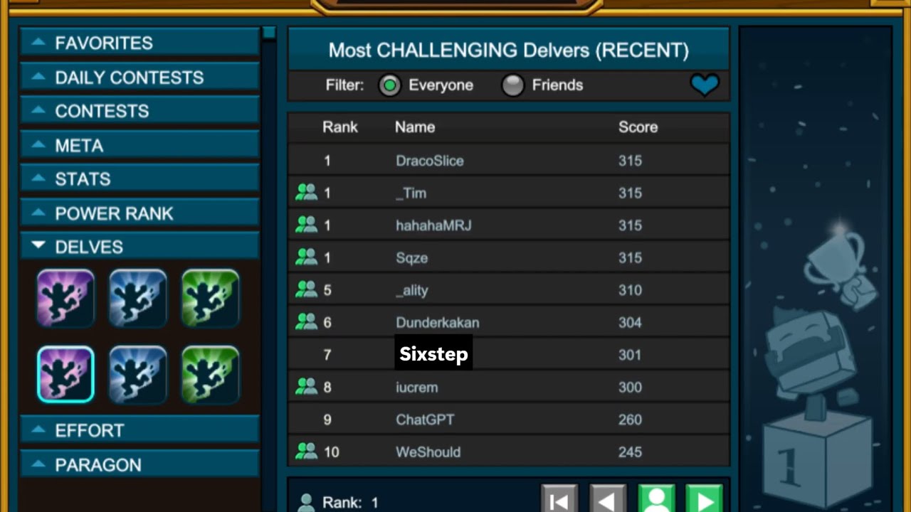 Trove How WR 315+ Delves were done (Not Fully Patched)
