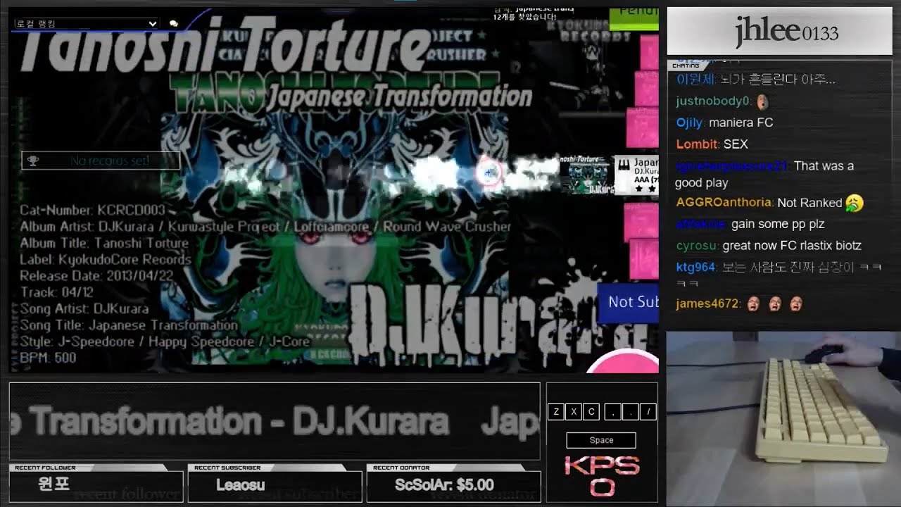 jhlee0133 | Dj Kurara - Japanese Transformation [AAA] 99.67% 1Miss -osu!mania