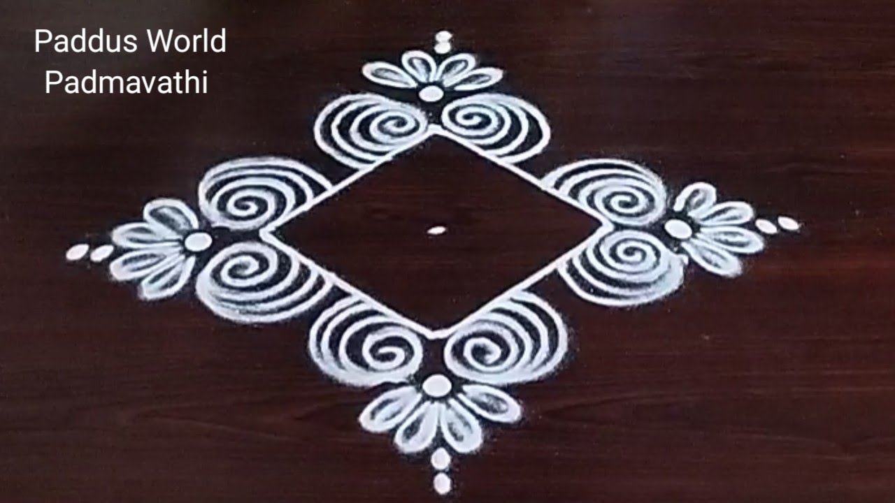 Easy Rangoli Designs 🌻3X1 dots daily Kolam 🌻Small Rangoli 🌻Paddus World