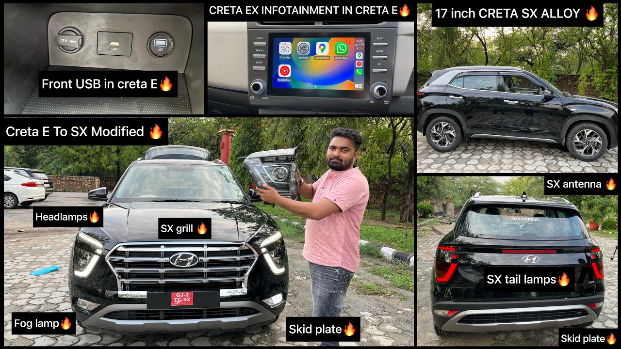 Creta 2023✅hyundai creta modified✅creta 2023 genuine accessories✅Creta 2023 17 inch sx alloy✅creta