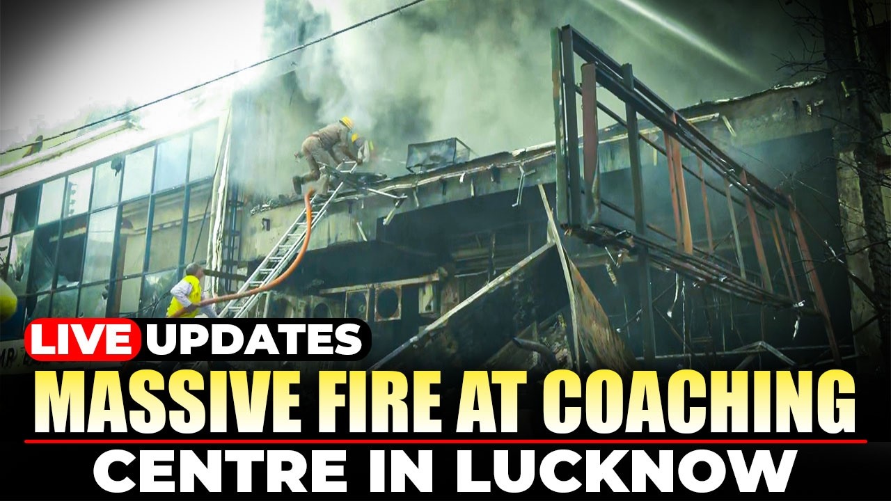 LIVE: Massive fire breaks out at coaching centre in Lucknow's Aliganj; rescue operation underway |UP