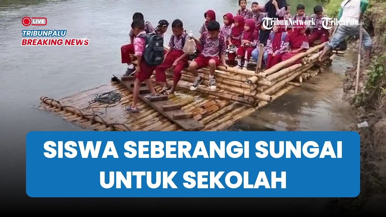 🔴LIVE BREAKINGNEWS: Anak Dusun Bontopangi Seberangi Sungai dengan Rakit untuk Sekolah