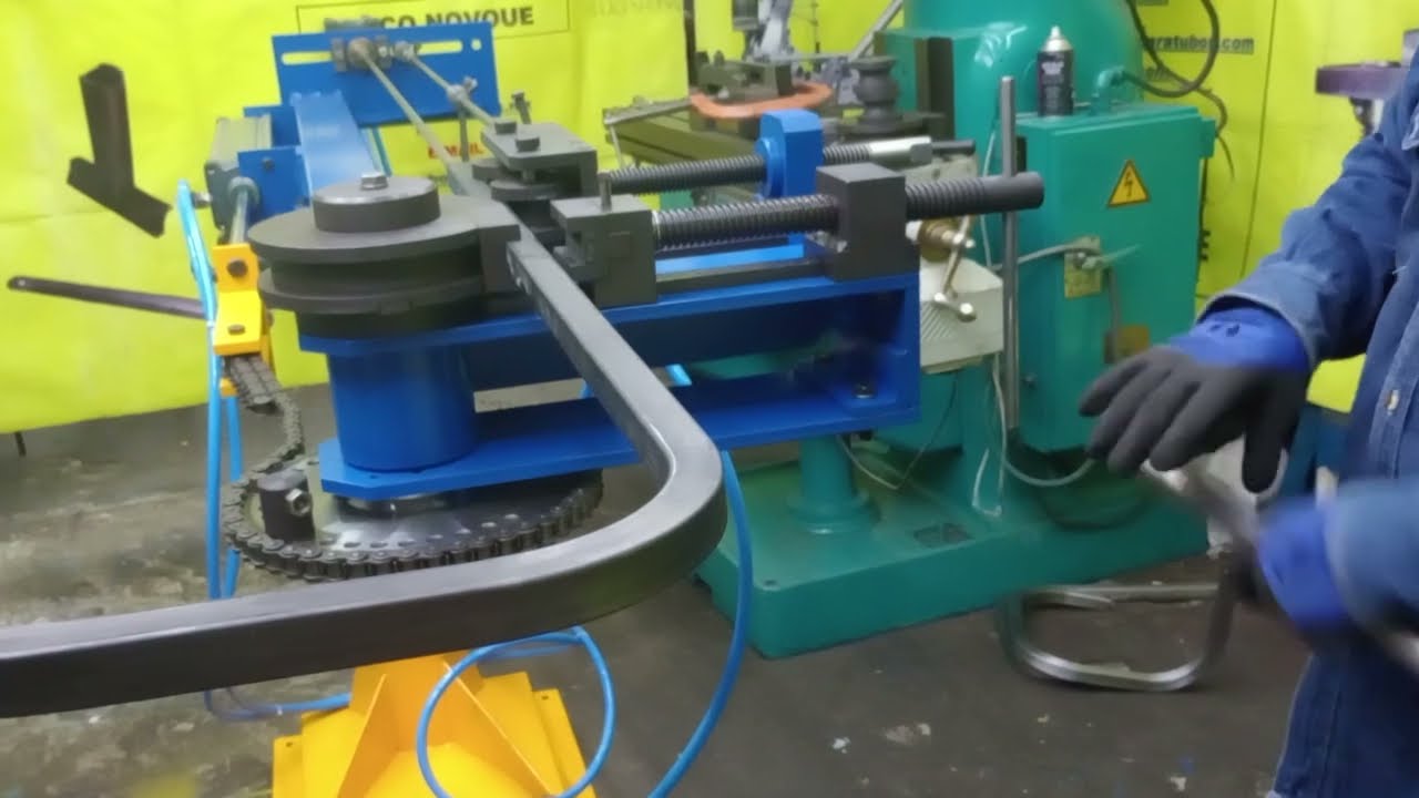 🇲🇽MAQUINA SEMIAUTOMATICA- NEUMATICA PARA DOBLAR TUBULAR CUADRADO TIPO PTR DE 1