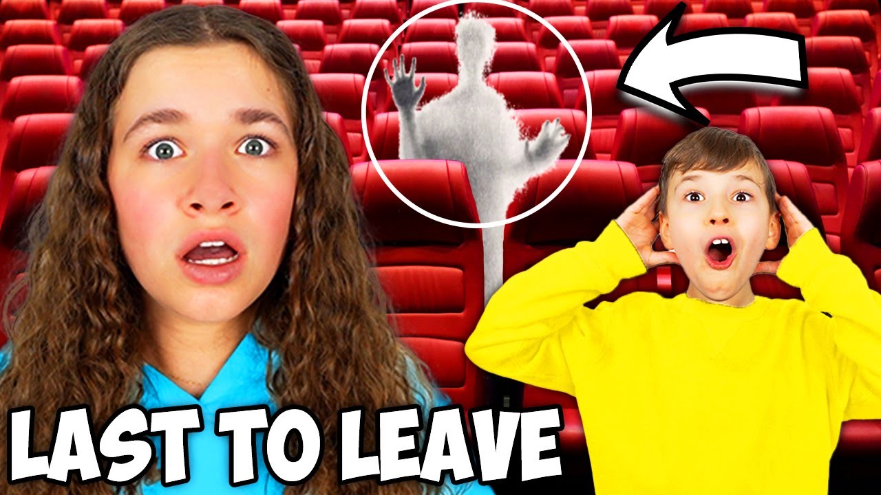LAST to LEAVE the HAUNTED MOVIE THEATER 👻