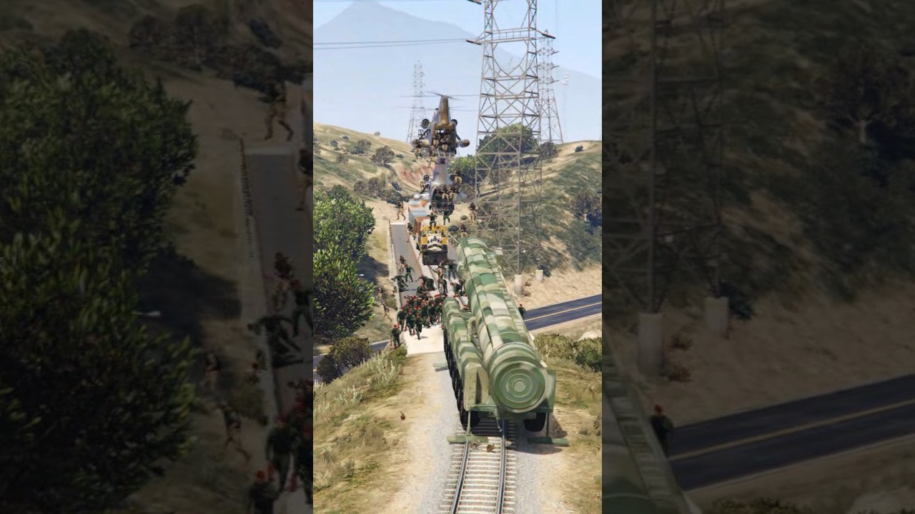 Iranian Army Stops American Military Train With a Massive Missile Attack &ndash; GTA 5