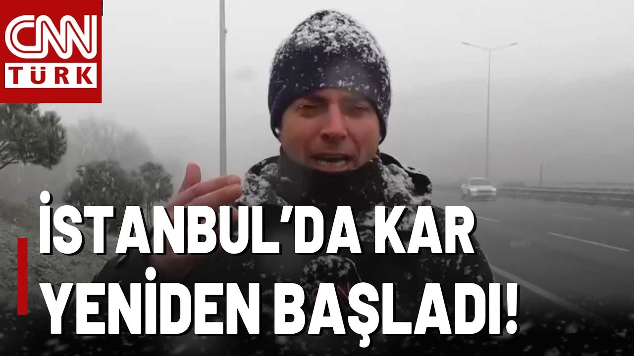 İstanbul'da Kar Yağışı Yeniden Başladı! Lapa Lapa Kar Yağıyor!