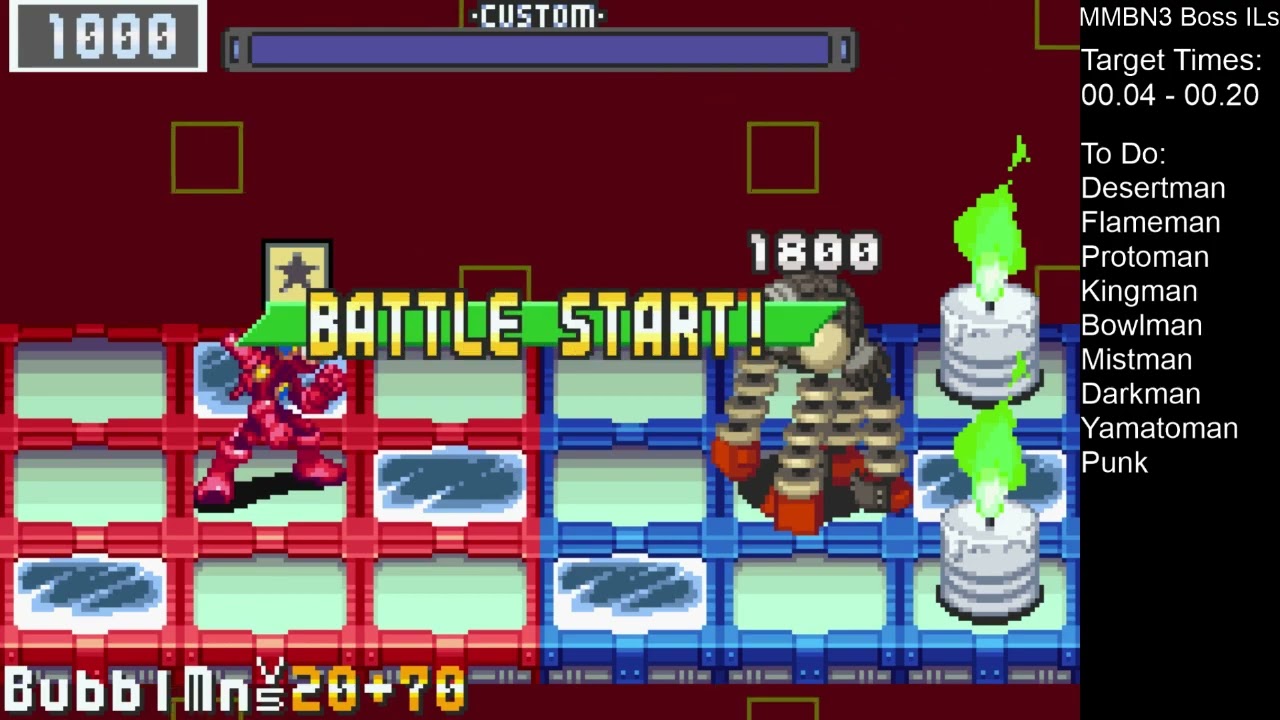 Megaman Battle Network 3: Flameman Beta in 0:00.04