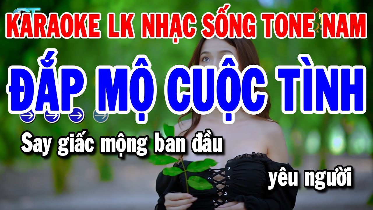 Karaoke Liên Khúc Nhạc Sến Beat Mới Dễ Hát Tone Nam | Đắp Mộ Cuộc Tình - Con Đường Xưa Em Đi