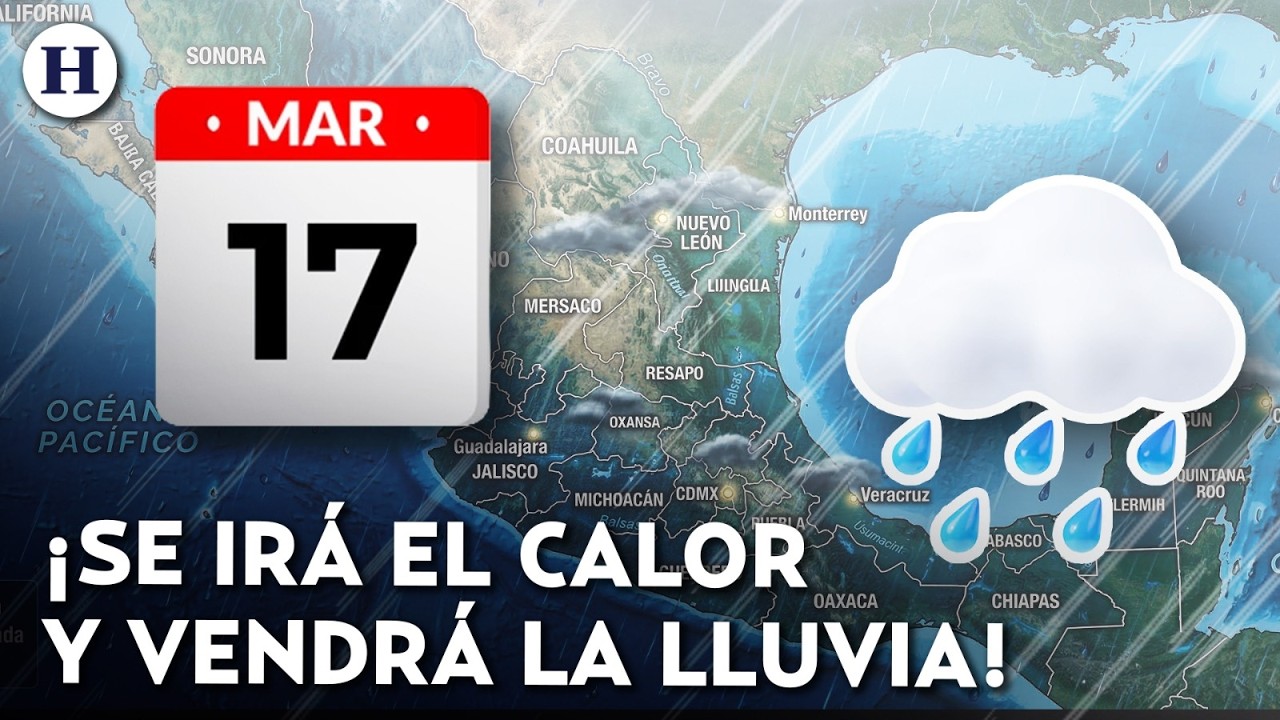 ¿Se acabaron los días de sol? Lluvias se apoderan de varios estados este martes 17 de marzo