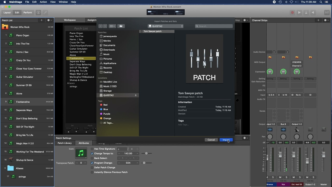 MainStage Guru - Using MainStage Import Export