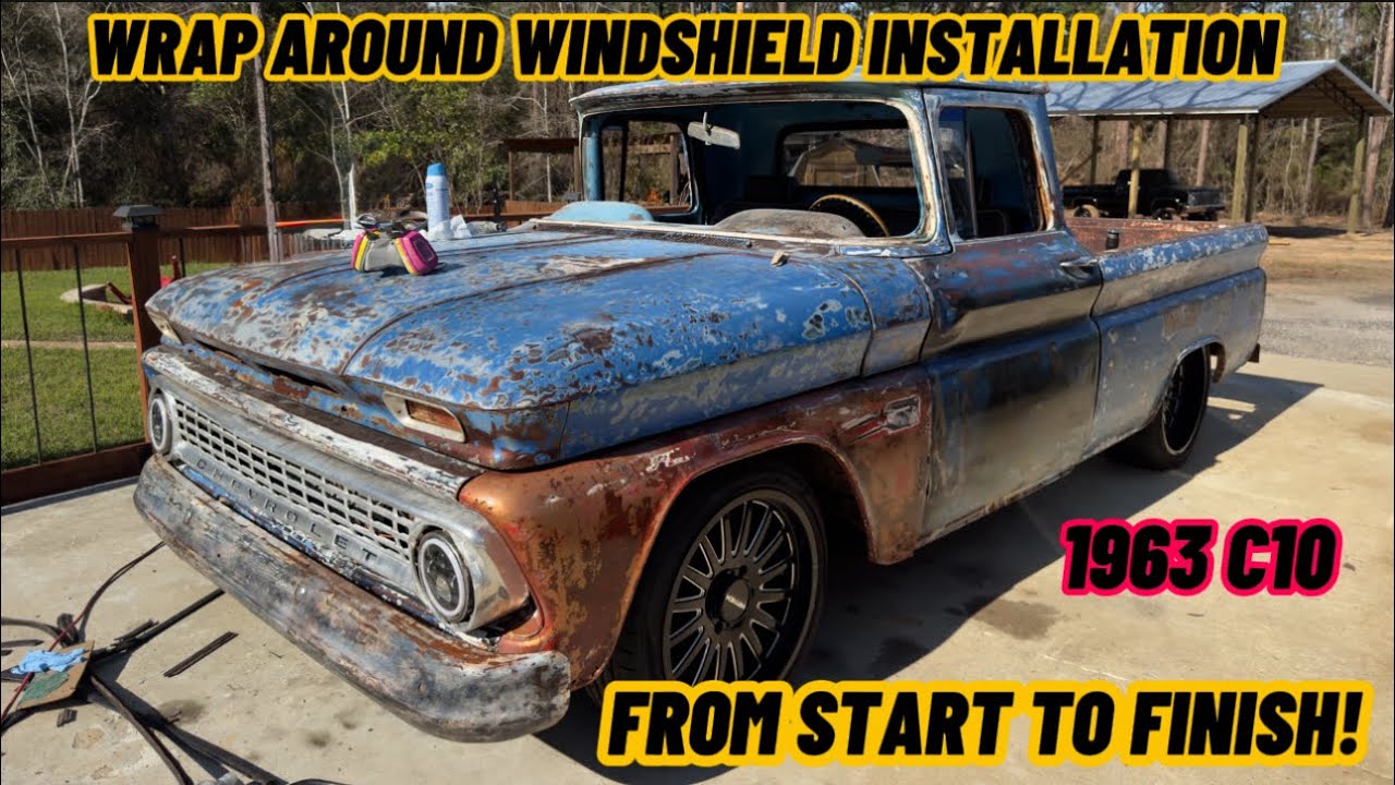 1963 Chevy Truck Wrap Around Windshield Install