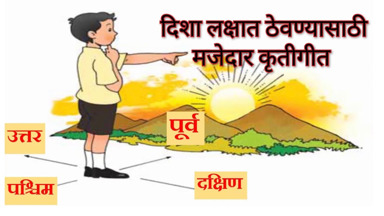  🌟 “चला शिकूया दिशा  🎶  मुलांसाठी मजेदार कृतीगीत ”# इ.3 री # educational song in Marathi 