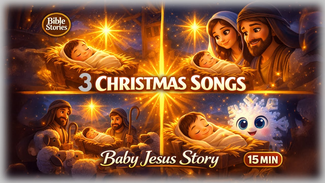 3 Christmas Bible Songs Kids Love 🎄 | Sunday School & Bedtime Favorites