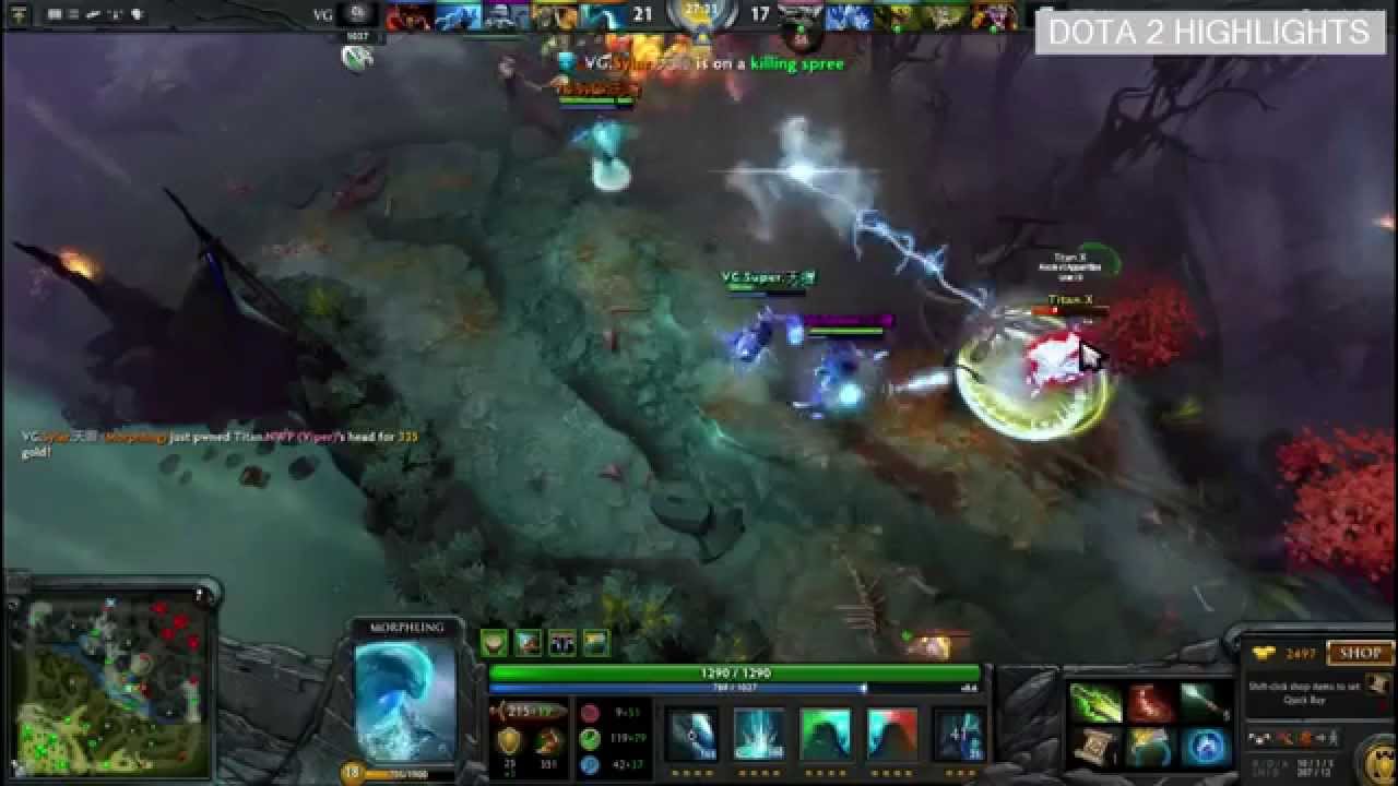 Dota 2 Highlights  Sylar Morphling gameplay   VG vs Titan The International 2014 Dota 21