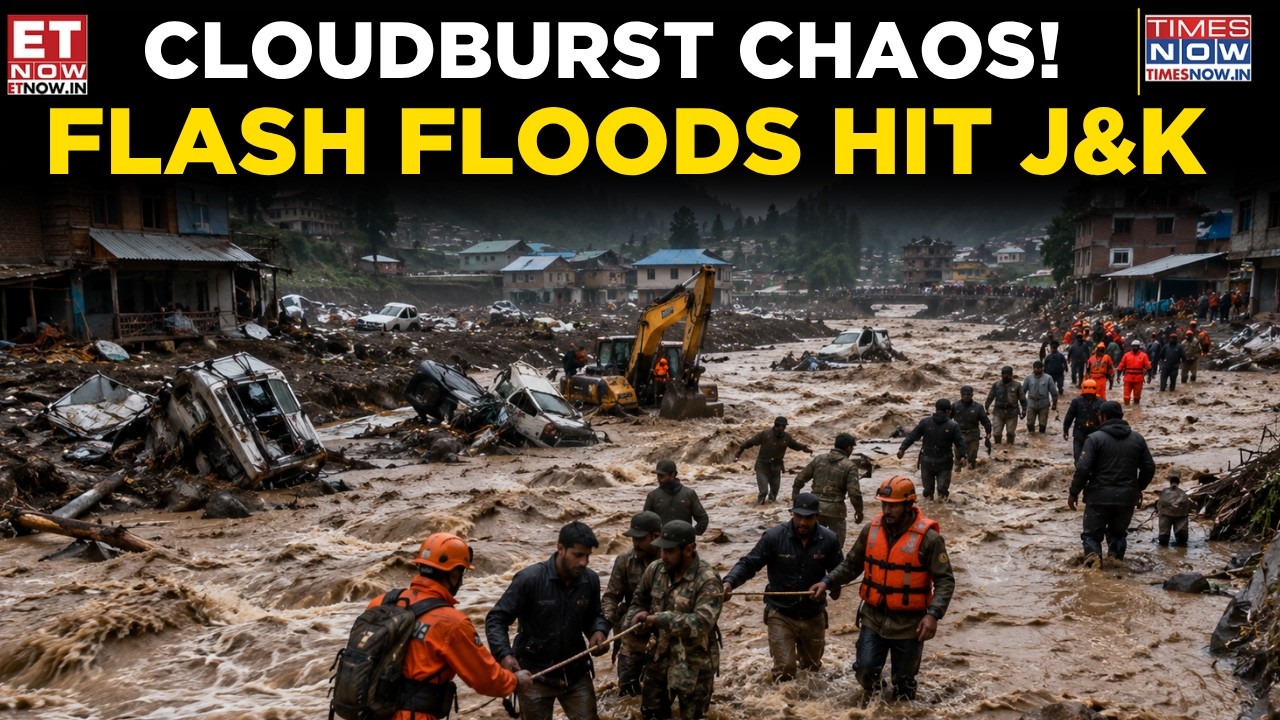 J&K Flood Fury: Cloudbursts Devastate Kishtwar & Shopian, NDRF-Led Rescue Operations Continue