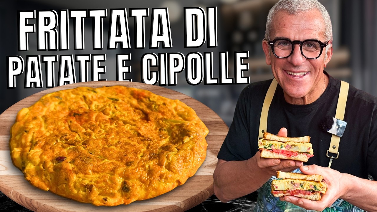 Una Frittata di Patate e Cipolle da farci un panino strepitoso! Ricetta di Chef Max Mariola