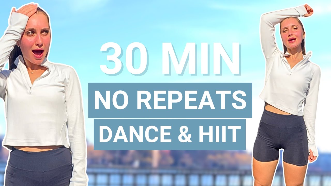 30 MIN DANCE & HIIT | intense (but fun) cardio dance workout, no breaks - no repeats
