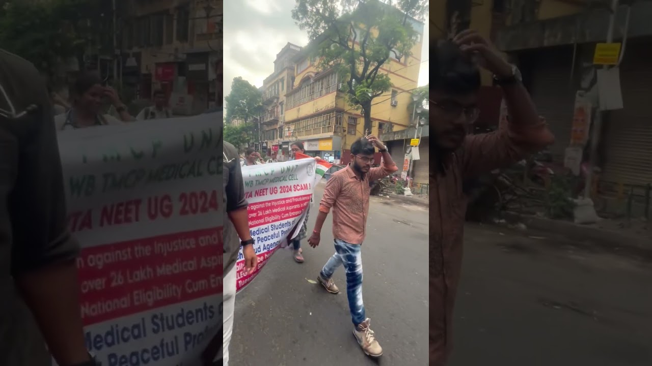 Protest against nta! 🔥Neet ug 2024 scam !! #mbbs #neetscam #cutoff #neet