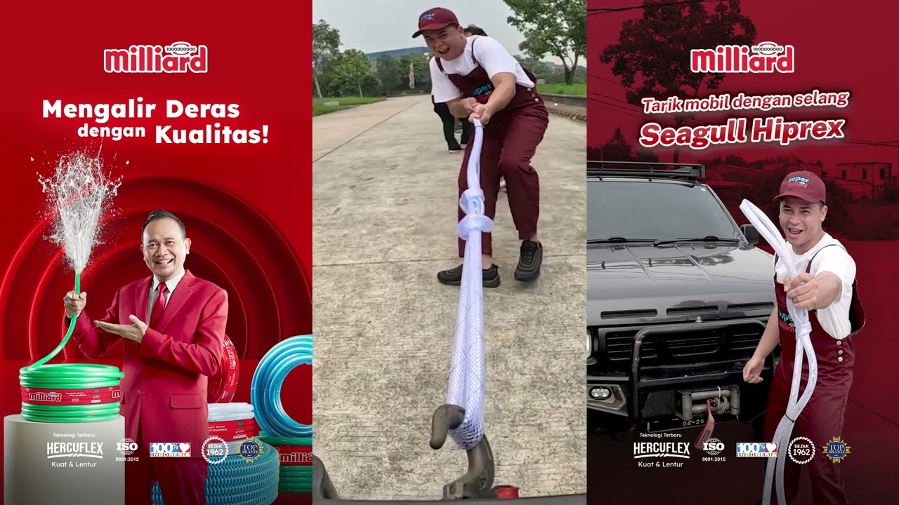 Uji Kekuatan ep. Tarik Mobil si Bos dengan Selang Seagul Hiprex