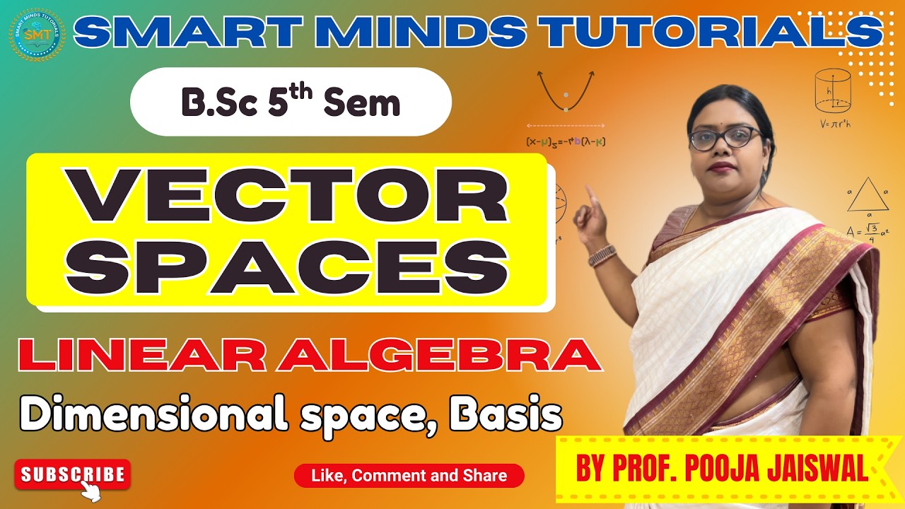 5th Sem Maths |Vector Space| Basis| Dimensional space | Null space| Spanning set| Linear Algebra  📘🔥