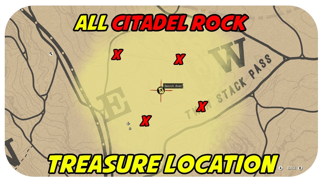 ALL Citadel Rock Treasure Map Location
