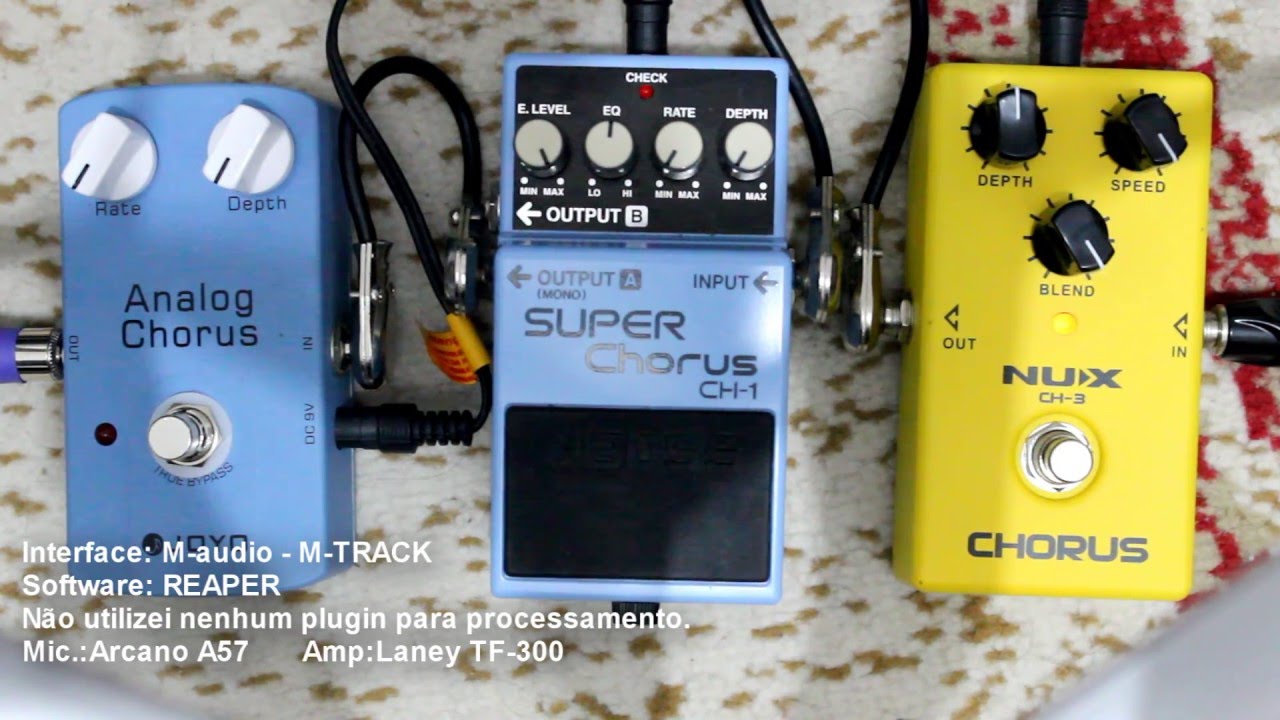 NUX CHORUS CH-3 vs Boss SUPER CHORUS CH-1 vs JOYO Analog Chorus pedal comparison